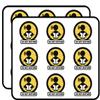 18 Pcs DO NOT Disturb Logo Studying Reading Yellow Black White 2" Stickers Decals Laptop Notebook Phone Waterproof Vinyl Trendy view 1