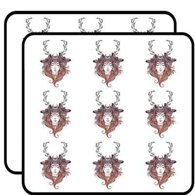 18 Pcs Pretty Wilderness Forest Moon Goddess with Antlers #2 2" Stickers Decals Laptop Notebook Phone Waterproof Vinyl Trendy