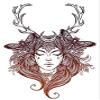 18 Pcs Pretty Wilderness Forest Moon Goddess with Antlers #2 2" Stickers Decals Laptop Notebook Phone Waterproof Vinyl Trendy view 2