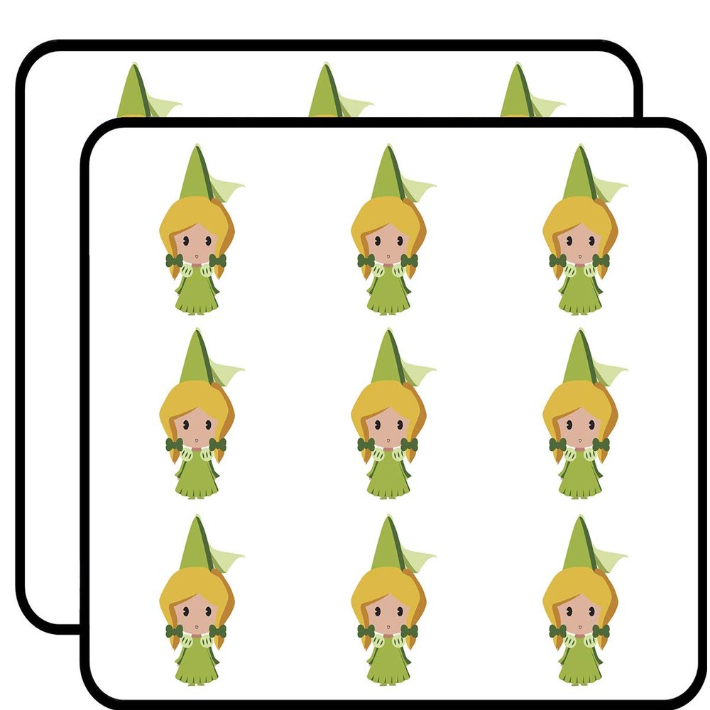 18 Pcs Adorable Cute Little Green Princess Cartoon 2" Stickers Decals Laptop Notebook Phone Waterproof Vinyl Trendy