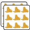 18 Pcs Cool Simple Golden Egyptian Sphynx Cartoon 2" Stickers Decals Laptop Notebook Phone Waterproof Vinyl Trendy view 1