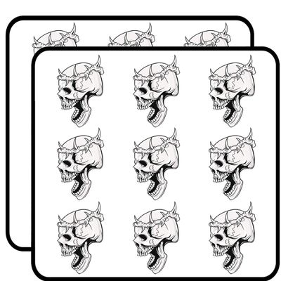 18 Pcs Cool Creepy Gothic Skull with Thorn Crown Cartoon 2" Stickers Decals Laptop Notebook Phone Waterproof Vinyl Trendy