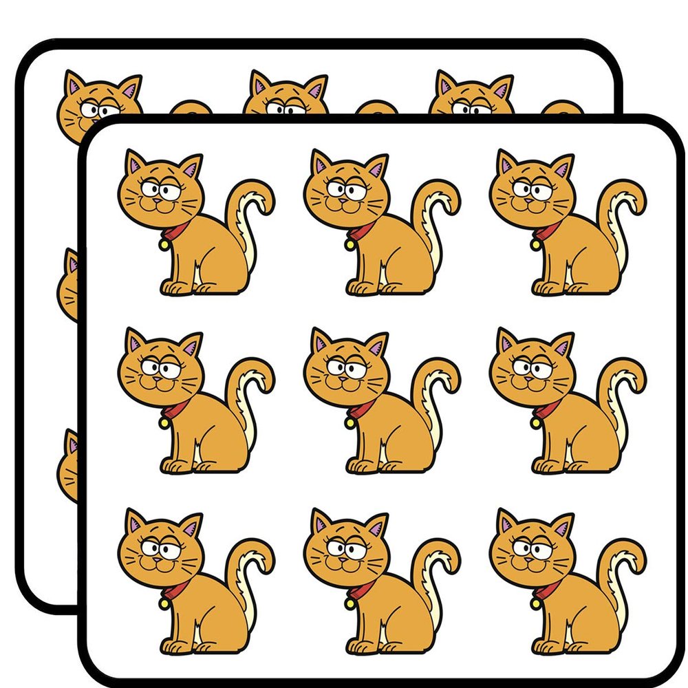 18 Pcs Happy Smiling Classic Orange Kitty Cat Cartoon 2" Stickers Decals Laptop Notebook Phone Waterproof Vinyl Trendy
