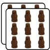 18 Pcs Classic Traditional Hawaiian Tiki God Head Totem Cartoon -Dark Brown 2" Stickers Decals Laptop Notebook Phone Waterproof Vinyl Trendy view 1