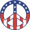 18 Pcs American Flag Peace Sing Symbol Stars Stripes RED White Blue 2" Stickers Decals Laptop Notebook Phone Waterproof Vinyl Trendy view 2