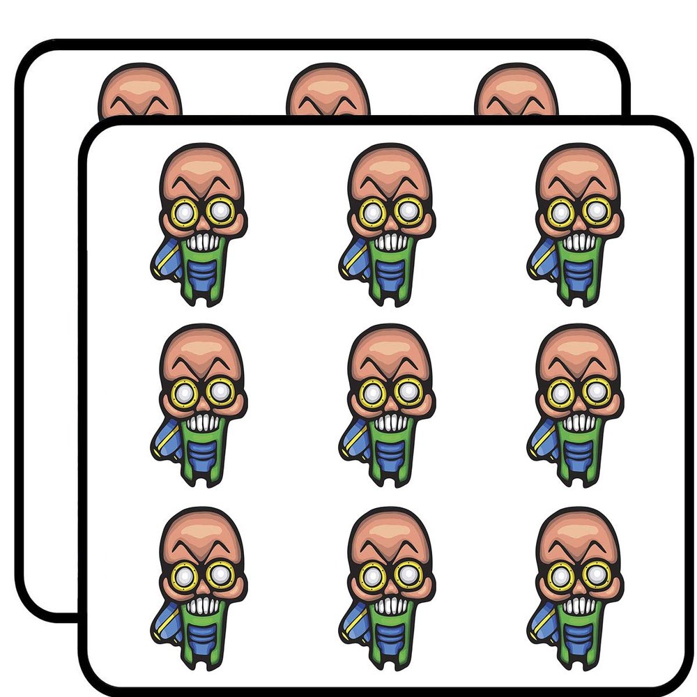 18 Pcs Creepy Evil Mad Scientist Cartoon 2" Stickers Decals Laptop Notebook Phone Waterproof Vinyl Trendy