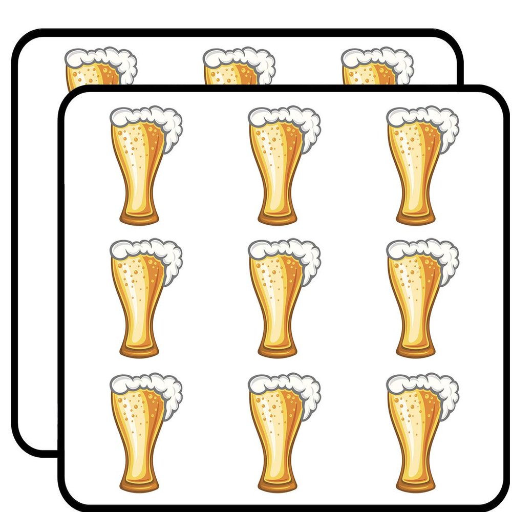 18 Pcs Tall Foamy Ice Cold Glass of Beer Cartoon 2" Stickers Decals Laptop Notebook Phone Waterproof Vinyl Trendy