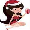 18 Pcs Pretty Retro Sexy Girl in Halloween Costume Cartoon - Santa 2" Stickers Decals Laptop Notebook Phone Waterproof Vinyl Trendy view 2