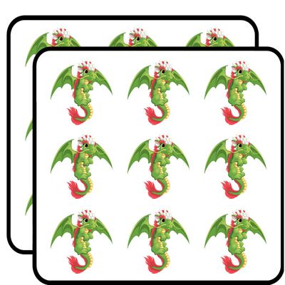 18 Pcs Cute Adorable Girly Green Baby Flying Dragon Cartoon 2" Stickers Decals Laptop Notebook Phone Waterproof Vinyl Trendy