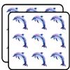 18 Pcs Pretty Rainbow Ombre Watercolor Dolphin 2" Stickers Decals Laptop Notebook Phone Waterproof Vinyl Trendy view 1