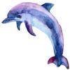 18 Pcs Pretty Rainbow Ombre Watercolor Dolphin 2" Stickers Decals Laptop Notebook Phone Waterproof Vinyl Trendy view 2