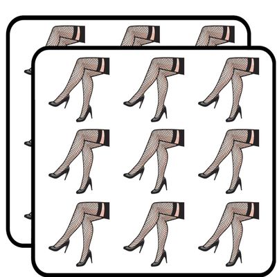 18 Pcs Sexy Woman's Legs in Fishnet and Heels Cartoon 2" Stickers Decals Laptop Notebook Phone Waterproof Vinyl Trendy