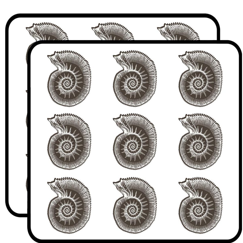 18 Pcs Pretty Pen Sketch Brown Conch Sea Shell Cartoon 2" Stickers Decals Laptop Notebook Phone Waterproof Vinyl Trendy
