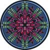 18 Pcs Beautiful Geometric Mandala Flower Colored Cartoon Icon - Purple 2" Stickers Decals Laptop Notebook Phone Waterproof Vinyl Trendy view 2