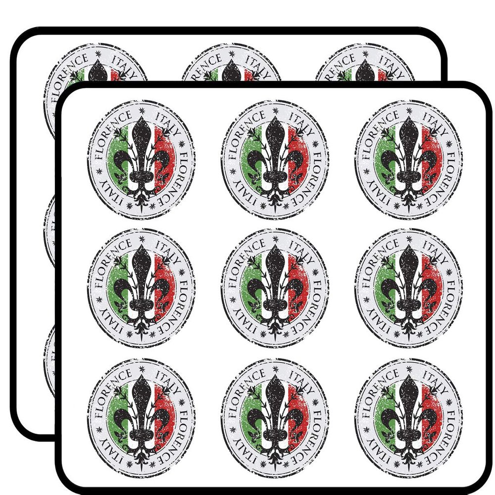 18 Pcs Florence Italy Fluer Vintage Icon 2" Stickers Decals Laptop Notebook Phone Waterproof Vinyl Trendy