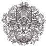 18 Pcs Detailed Henna Hamsa Hand of Fatima 2" Stickers Decals Laptop Notebook Phone Waterproof Vinyl Trendy view 2