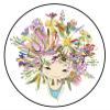 18 Pcs Pretty Little Girl with Floral Wild Flower Hair 2" Stickers Decals Laptop Notebook Phone Waterproof Vinyl Trendy view 2