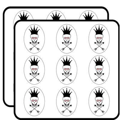 18 Pcs Cute Simple Heart Eyes King Cartoon Icon 2" Stickers Decals Laptop Notebook Phone Waterproof Vinyl Trendy