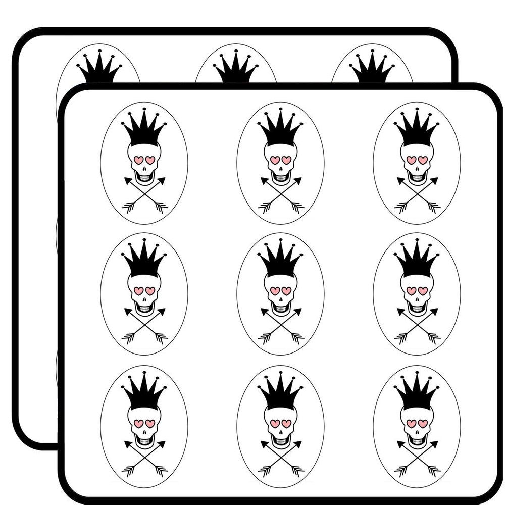 18 Pcs Cute Simple Heart Eyes King Cartoon Icon 2" Stickers Decals Laptop Notebook Phone Waterproof Vinyl Trendy