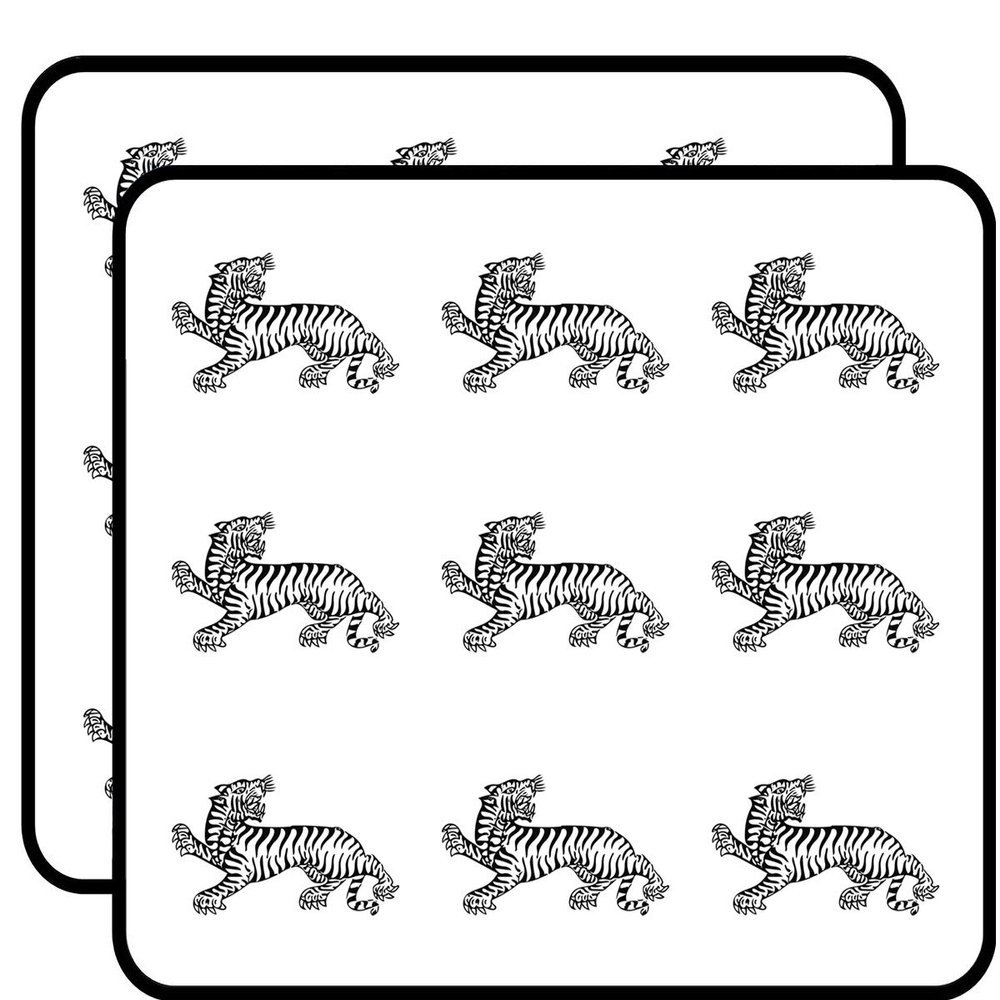 18 Pcs Cool Simple Asian Tiger Cartoon 2" Stickers Decals Laptop Notebook Phone Waterproof Vinyl Trendy