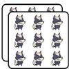 18 Pcs Cute Friendly Wolf Retro Kid Cartoon - Dark Gray 2" Stickers Decals Laptop Notebook Phone Waterproof Vinyl Trendy view 1