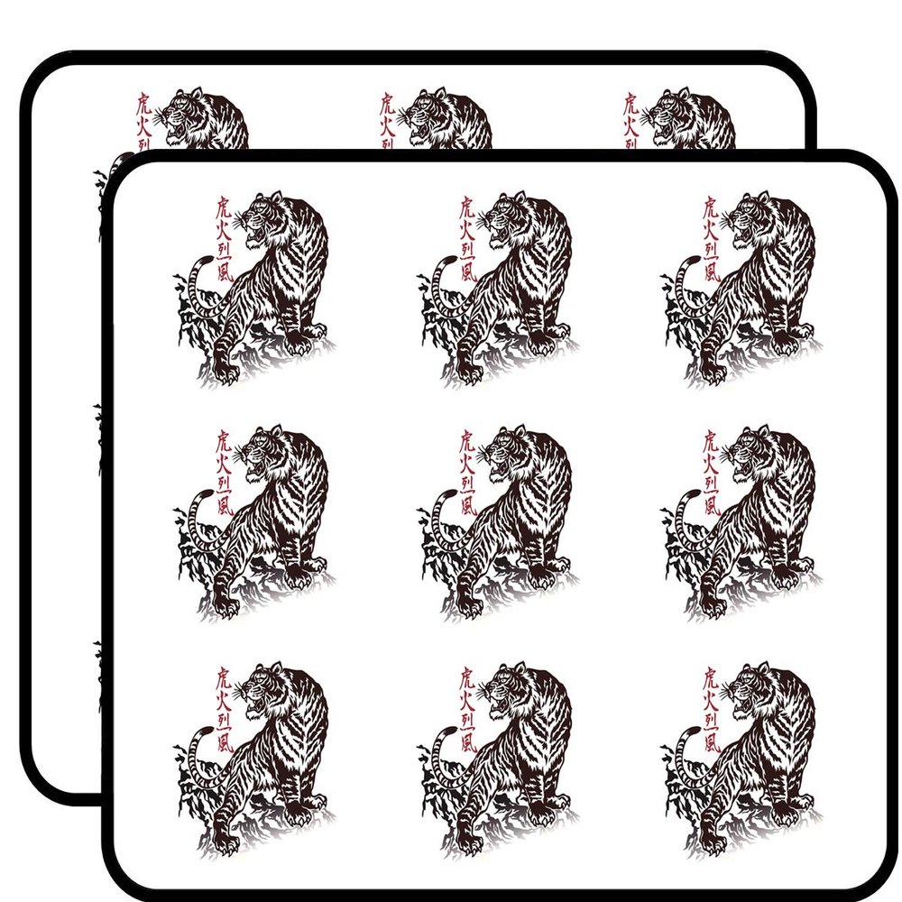 18 Pcs Strong Asian Tiger on Mountian 2" Stickers Decals Laptop Notebook Phone Waterproof Vinyl Trendy