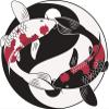 18 Pcs Pretty Black and White Pink Koi Fish Yin Yang Sign Symbol Icon 2" Stickers Decals Laptop Notebook Phone Waterproof Vinyl Trendy view 2