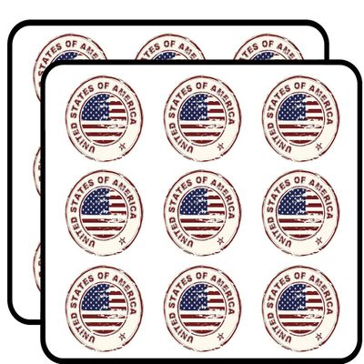 18 Pcs USA Vintage American Flag Icon 2" Stickers Decals Laptop Notebook Phone Waterproof Vinyl Trendy