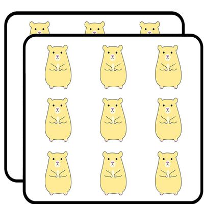 18 Pcs Adorable Yellow Beige Hammy Hamster 2" Stickers Decals Laptop Notebook Phone Waterproof Vinyl Trendy