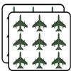 18 Pcs Cool Simple Fighter Military Plane Jet - Forest Green 2" Stickers Decals Laptop Notebook Phone Waterproof Vinyl Trendy view 1