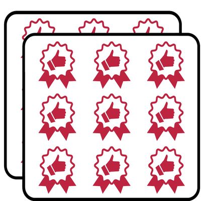 18 Pcs Cool Thumbs Up Recommendation Cartoon Icon 2" Stickers Decals Laptop Notebook Phone Waterproof Vinyl Trendy