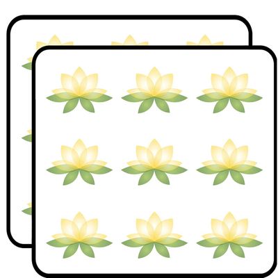 18 Pcs Pretty Dainty Floating Water Lily Lotus Cartoon Flower 2" Stickers Decals Laptop Notebook Phone Waterproof Vinyl Trendy