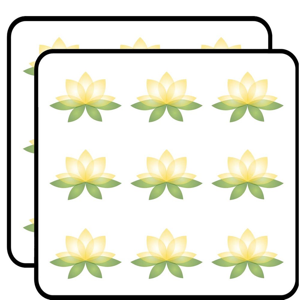 18 Pcs Pretty Dainty Floating Water Lily Lotus Cartoon Flower 2" Stickers Decals Laptop Notebook Phone Waterproof Vinyl Trendy