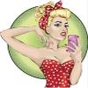 18 Pcs Pretty Red Polka Dot Vintage Pin Up Comic Girl with Phone Cartoon 2" Stickers Decals Laptop Notebook Phone Waterproof Vinyl Trendy view 2