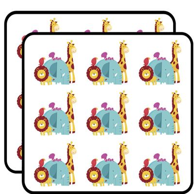18 Pcs Adorable Cute Zoo Animals Cartoon 2" Stickers Decals Laptop Notebook Phone Waterproof Vinyl Trendy