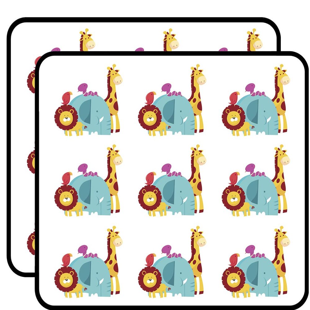 18 Pcs Adorable Cute Zoo Animals Cartoon 2" Stickers Decals Laptop Notebook Phone Waterproof Vinyl Trendy