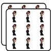 18 Pcs Sexy Dia de Los Muertos Girl in Black Dress 2" Stickers Decals Laptop Notebook Phone Waterproof Vinyl Trendy view 1