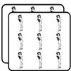 18 Pcs Black and White Sexy Blushing Pin Up Girl 2" Stickers Decals Laptop Notebook Phone Waterproof Vinyl Trendy view 1