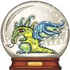 18 Pcs Mystical Dragon Inside Snow-Globe Light Dark Blue Green Yellow Brown Gold RED Grey Black White 2" Stickers Decals Laptop Notebook Phone Waterproof Vinyl Trendy view 2
