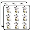 18 Pcs Maneki Neko Style Lucky Money Asian Kitty Cat 2" Stickers Decals Laptop Notebook Phone Waterproof Vinyl Trendy view 1