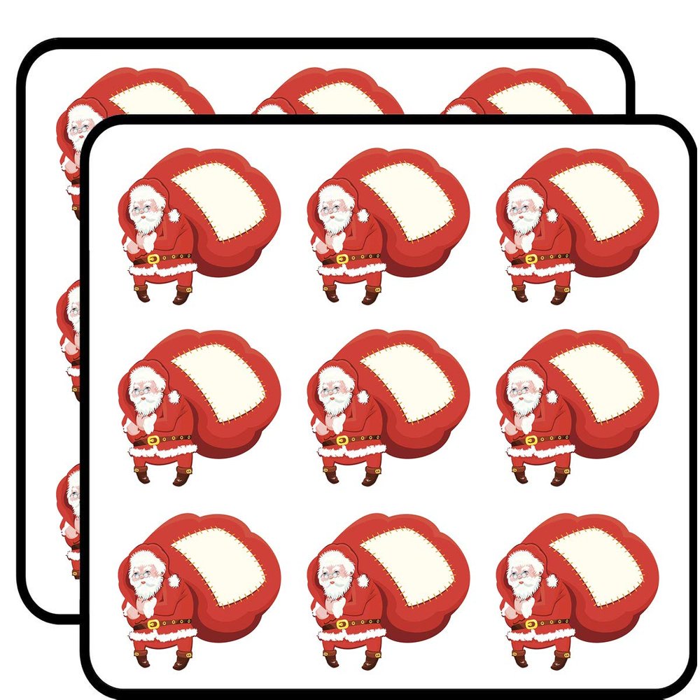 18 Pcs Cute Traditional Vintage Santa with Giant Gift Sack Cartoon 2" Stickers Decals Laptop Notebook Phone Waterproof Vinyl Trendy