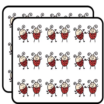 18 Pcs Cute Happy Ladybugs Dancing 2" Stickers Decals Laptop Notebook Phone Waterproof Vinyl Trendy