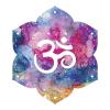18 Pcs Galaxy Watercolor Paint Mandala Flower Silhouette with Ohm Symbol 2" Stickers Decals Laptop Notebook Phone Waterproof Vinyl Trendy view 2