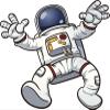 18 Pcs Falling Floating Cartoon Astronaut in Spacesuit 2" Stickers Decals Laptop Notebook Phone Waterproof Vinyl Trendy view 2