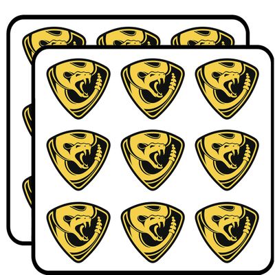 18 Pcs Black and Gold Rattlesnake Icon 2" Stickers Decals Laptop Notebook Phone Waterproof Vinyl Trendy