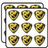 18 Pcs Black and Gold Rattlesnake Icon 2" Stickers Decals Laptop Notebook Phone Waterproof Vinyl Trendy view 1