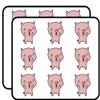 18 Pcs Simple Pink Piggy Pig Pen Art Cartoon - Happy 2" Stickers Decals Laptop Notebook Phone Waterproof Vinyl Trendy view 1