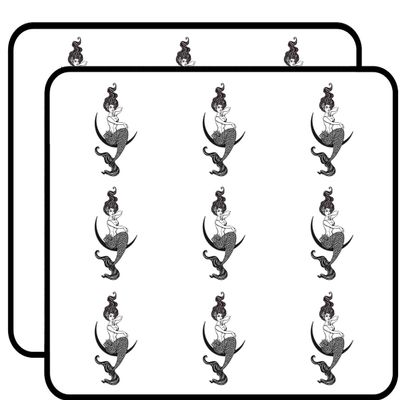 18 Pcs Beautiful Topless Mermaid on Moon #2 2" Stickers Decals Laptop Notebook Phone Waterproof Vinyl Trendy