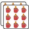 18 Pcs Gingerbread Man in Hot Cocoa Jacuzzi Mug Cartoon 2" Stickers Decals Laptop Notebook Phone Waterproof Vinyl Trendy view 1