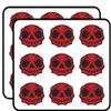 18 Pcs Creepy Red Skull Cartoon Icon 2" Stickers Decals Laptop Notebook Phone Waterproof Vinyl Trendy view 1